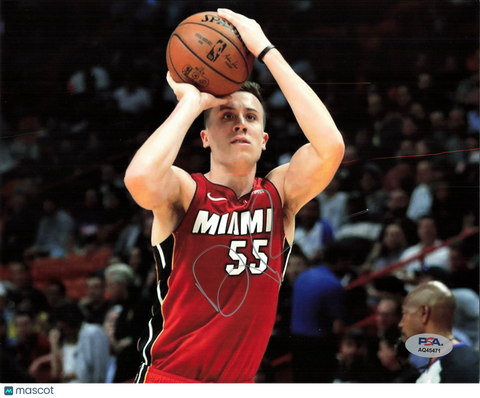 Duncan Robinson Miami Heat Signed Basketball 8x10 Photo PSA