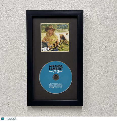 Miranda Lambert Signed CD Insert Postcards from Texas Framed Display JSA