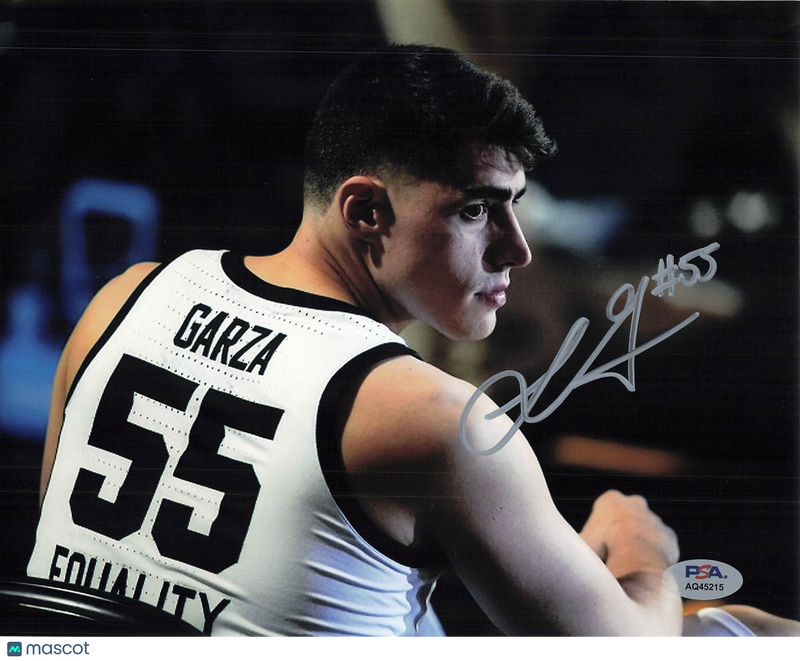 Luka Garza Iowa Hawkeyes Signed Basketball 8x10 Photo PSA