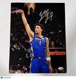 Yaxel Lendeborg Golden State Warriors Signed Basketball 11x14 Photo JSA