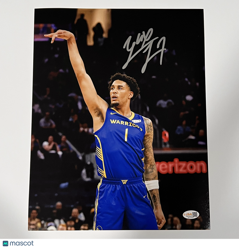 Yaxel Lendeborg Golden State Warriors Signed Basketball 11x14 Photo JSA