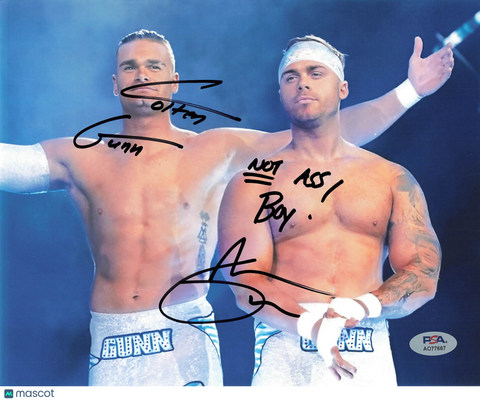 Austin Gunn & Colten Gunn Signed Wrestling 8x10 Photo PSA Autographed