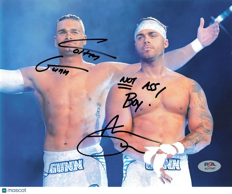 Austin Gunn & Colten Gunn Signed Wrestling 8x10 Photo PSA Autographed
