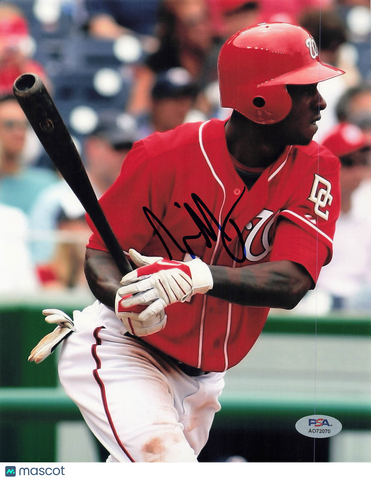 Nyjer Morgan Washington Nationals Signed 8x10 Photo PSA