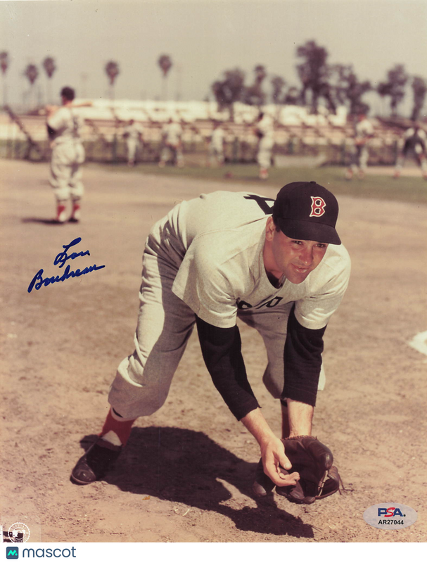 Lou Boudreau Cleveland Indians Signed 8x10 Photo PSA