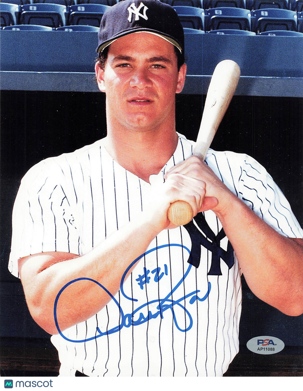 Dan Pasqua New York Yankees Signed 8x10 Photo PSA