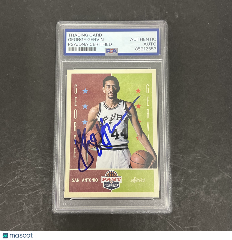 George Gervin 2012-13 Panini Past & Present Basketball #100 Signed Card PSA Auto