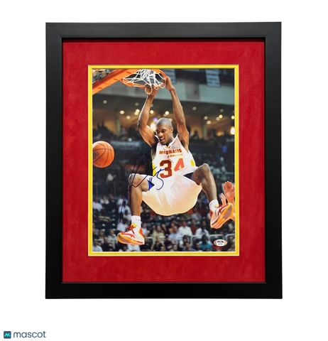 Derrick Favors McDonald's All American Game Signed 11x14 Custom Framed Photo PSA