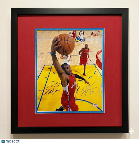 Chris Paul Los Angeles Clippers Signed Basketball 11x14 Custom Framed Photo PSA