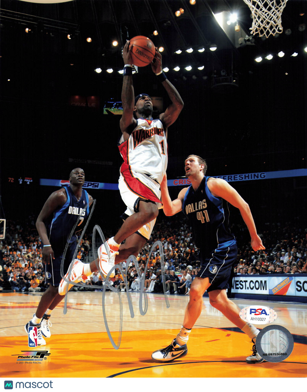 Stephen Jackson Golden State Warriors Signed Basketball 8x10 Photo PSA