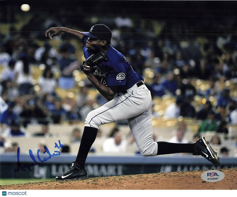 Miguel Castro Colorado Rockies Signed 8x10 Photo PSA