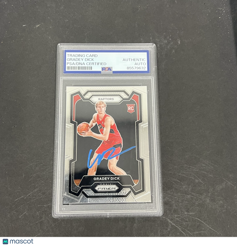 Gradey DIck 2023-24 Panini Prizm Basketball#134 Signed Card PSA Autographed