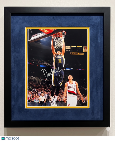 Dante Exum Utah Jazz Signed Basketball 11x14 Custom Framed Photo PSA