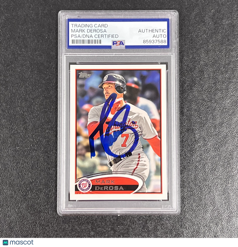 2012 Topps #US227 Mark DeRosa  Signed Card Auto PSA Slabbed Nationals