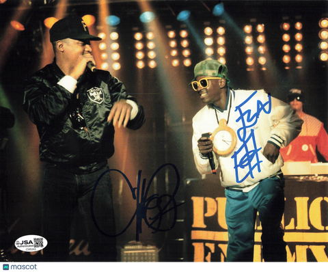 Flavor Flav and Chuck D signed 8x10 Photo Public Enemy JSA Autographed
