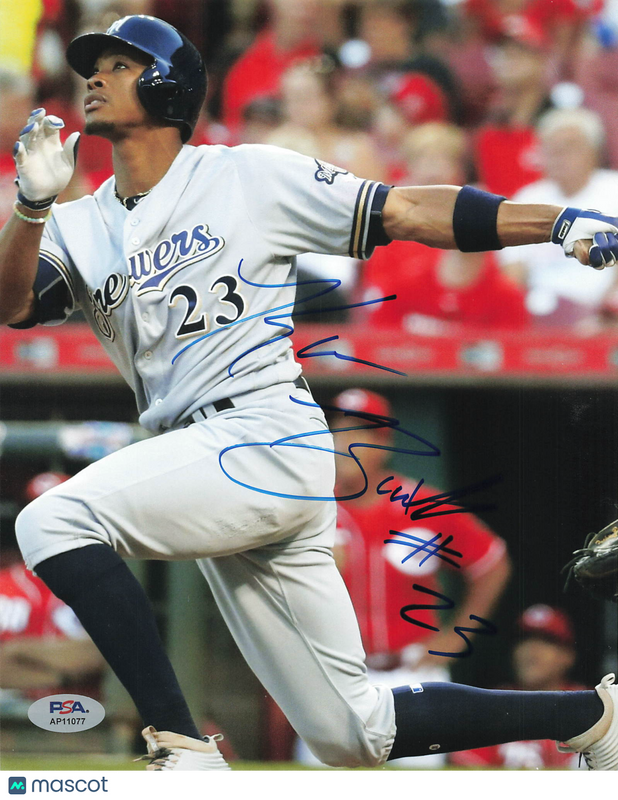 Keon Broxton Milwaukee Brewers Signed 8x10 Photo PSA