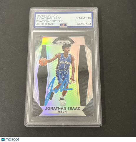 2017-2018 Panini Prizm #73 Jonathan Isaac RC signed card PSA Auto 10