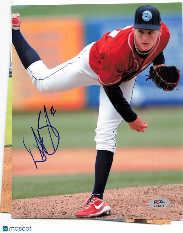 Michael Stutes Lakewood BlueClaws Signed 8x10 Photo PSA