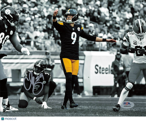 Chris Boswell Signed Pittsburgh Steelers Football 8x10 Photo PSA Autographed