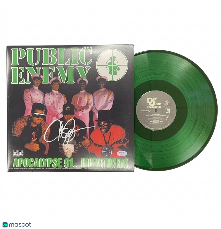 Chuck D  Signed Apocalypse 91 The Enemy Strikes Black Vinyl PSA Album Auth