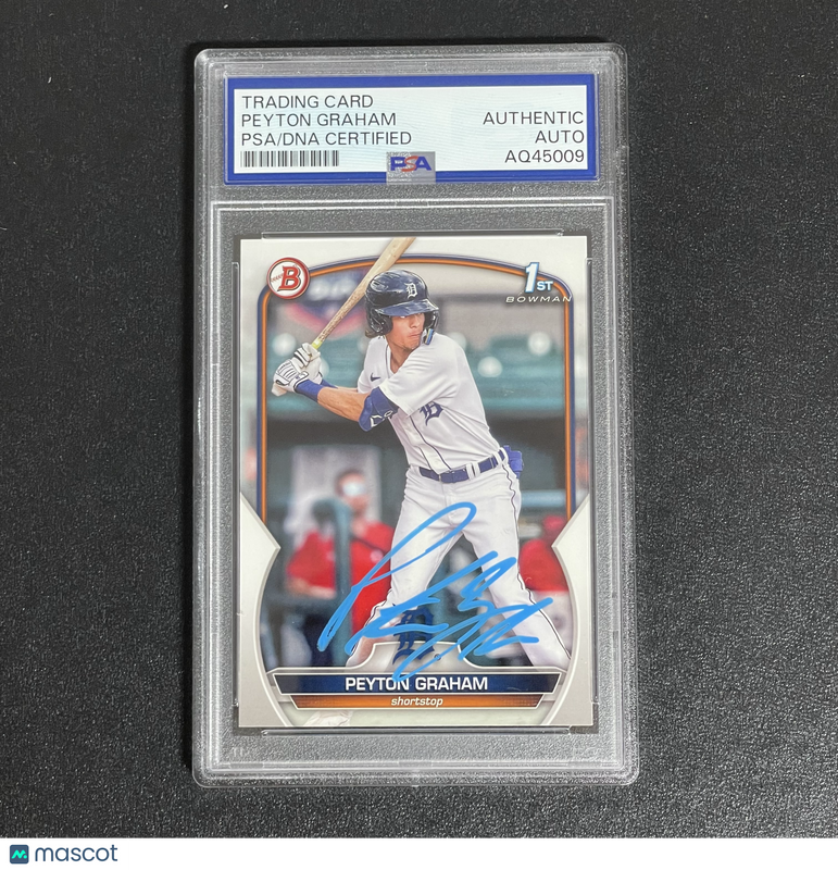 2023 Topps Bowman Prospect #BP-57 Peyton Graham Signed Card Auto PSA Slabbed