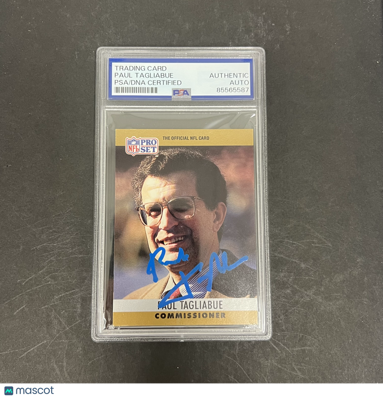 1990 Pro Set #2 Paul Tagliabue Signed Card PSA Autographed