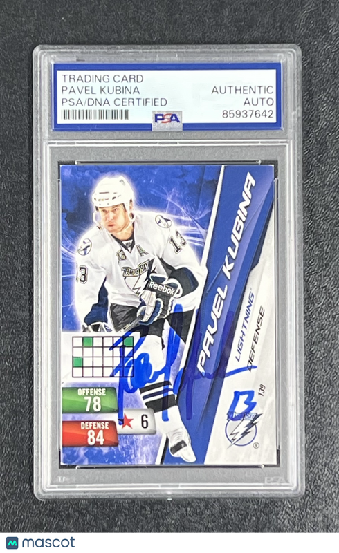 2011 Panini Adrenalyn XL#139 Pavel Kubina Signed Card Auto PSA Slabbed Lightning