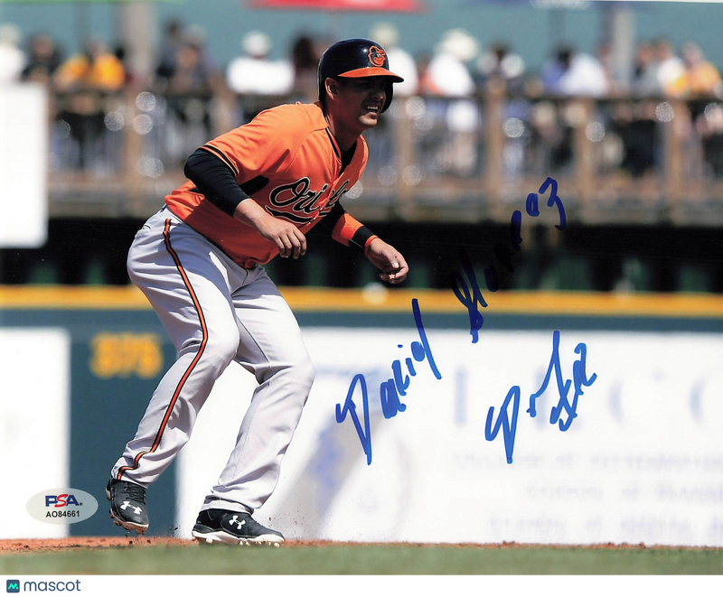 Dariel Alvarez Baltimore Orioles Signed 8x10 Photo PSA