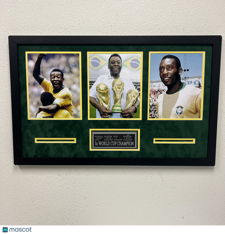Pelé Soccer 3-Photo Custom Display Frame Brazil National Football Team
