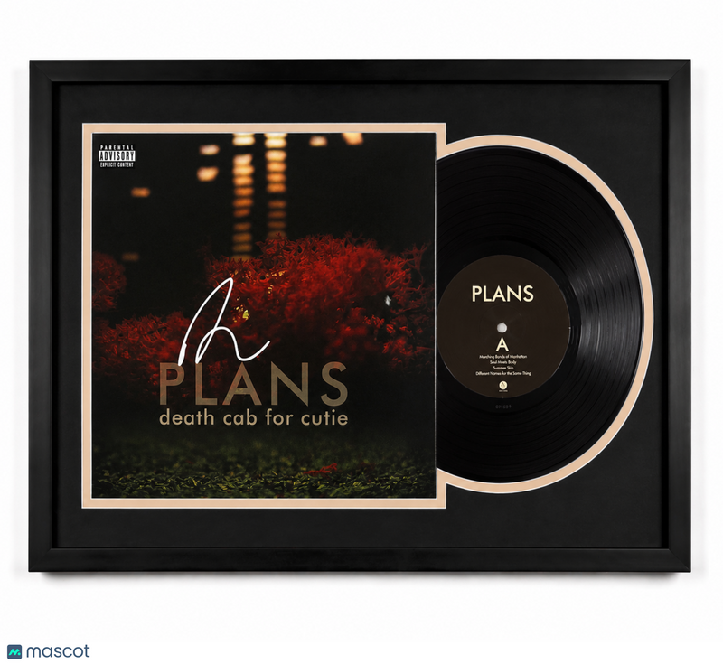 Ben Gibbard Signed Plans Customed Framed Vinyl  PSA Album Auth