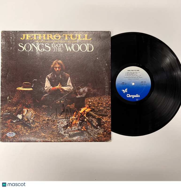 Martin Barre of Jethro Tull Signed Songs from the Wood Vinyl Album PSA Auto