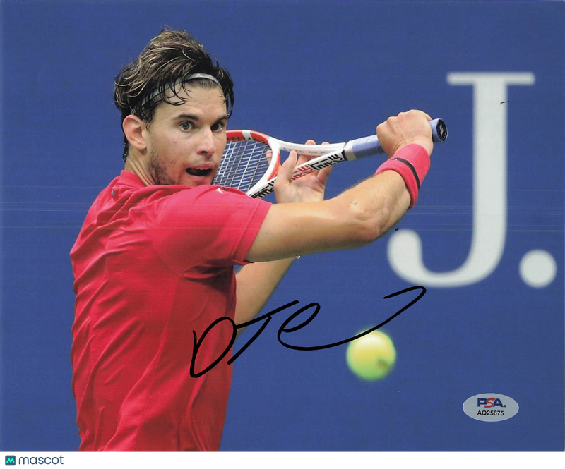 Dominic Thiem Signed Tennis 8x10 Photo PSA Autographed