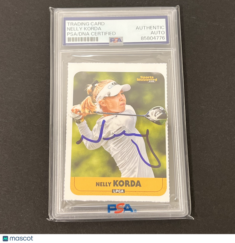 Sports Illustrated Kids #929 Nelly Korda Signed Golf Card Auto PSA Slabbed