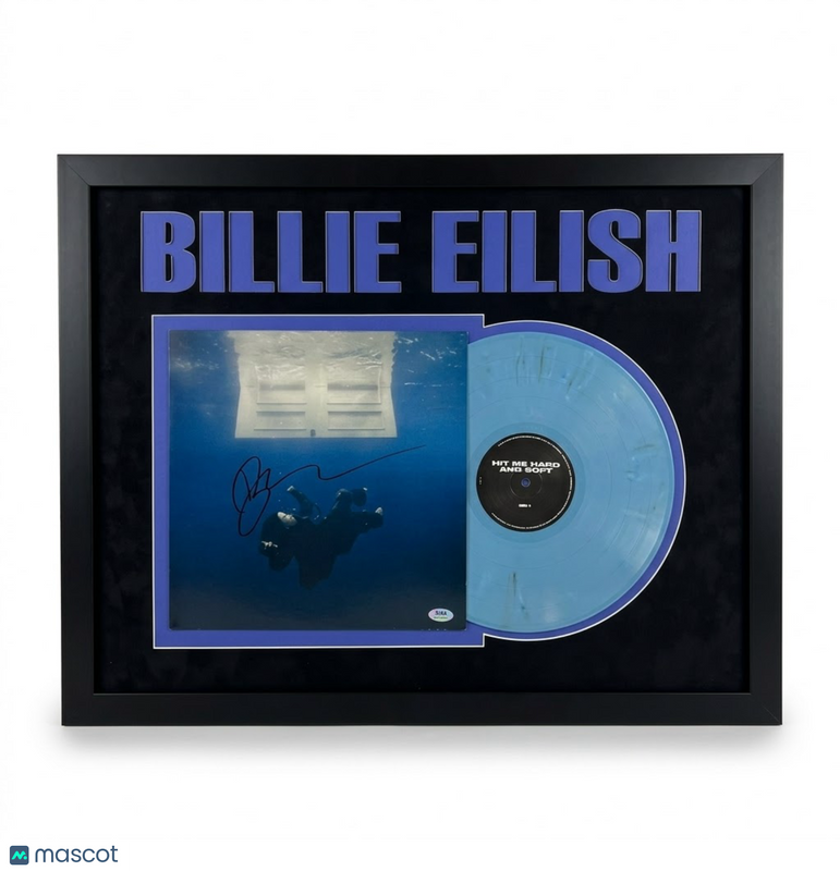 Billie Eilish Signed Hit Me Hard and Soft Framed Vinyl Album Insert PSA 22x28"