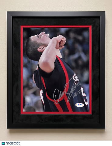 Omar Samham Saint Mary's Gaels Signed Basketball 8x10 Custom Framed Photo PSA