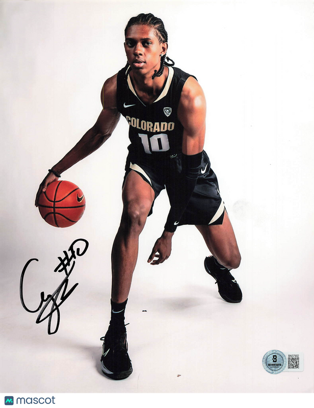 Cody Williams Colorado Buffaloes Signed Basketball 8x10 Photo BAS