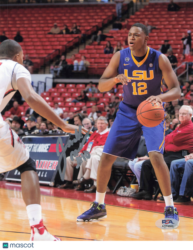 Jarell Martin LSU Tigers Signed Basketball 8x10 Photo PSA