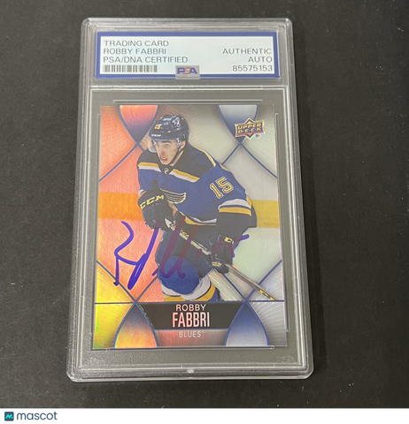 2016-17 UD Tim Hortons Collector's Series #56 Robby Fabbri signed card PSA