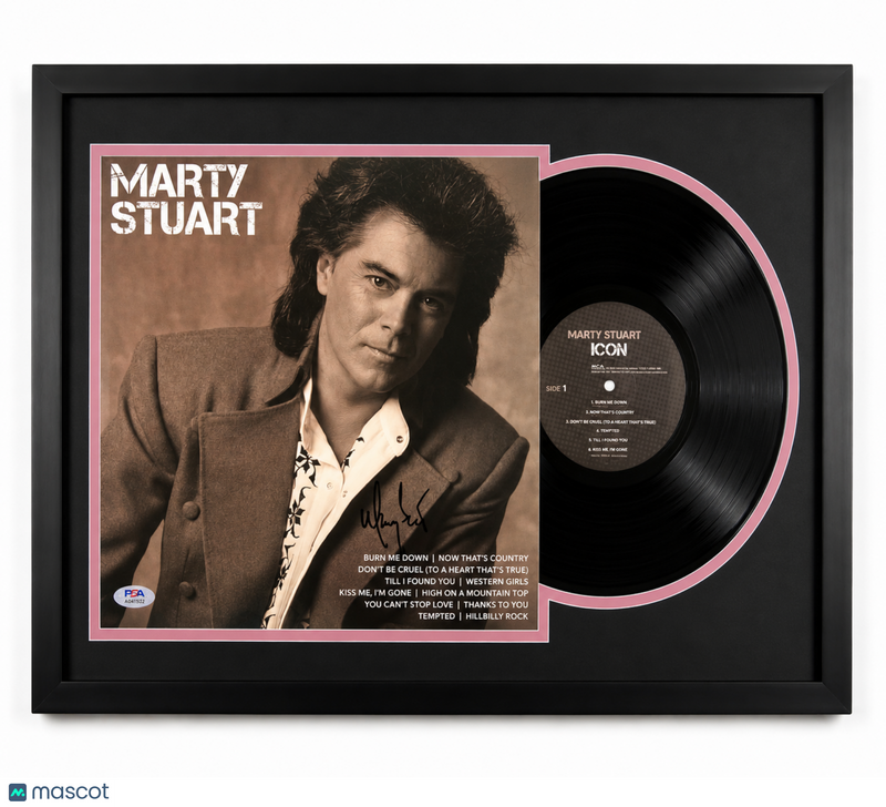 Marty Stuart Signed Icon Custom Framed Vinyl Album PSA Autographed