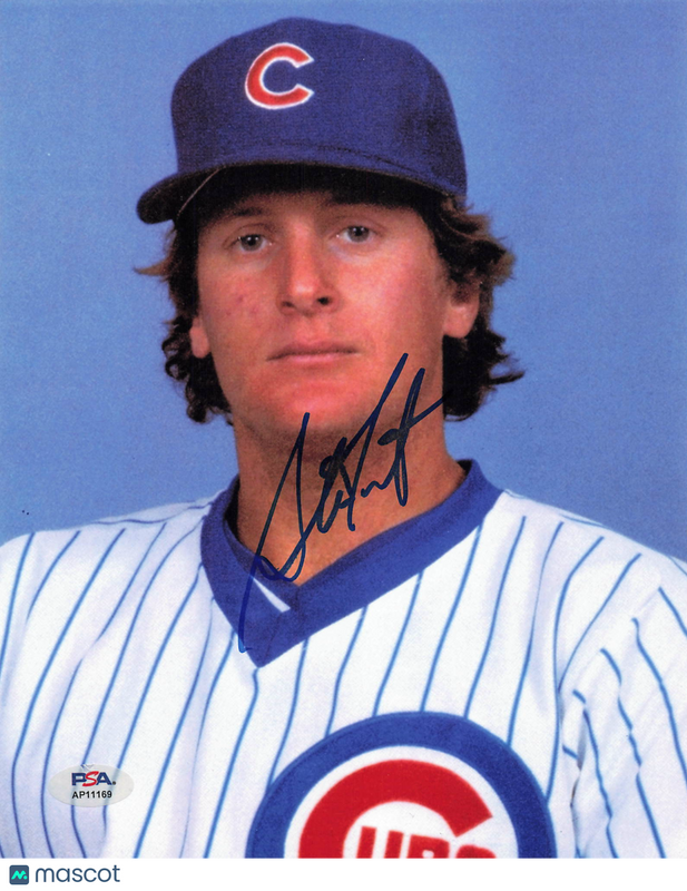 Steve Trout Chicago Cubs Signed 8x10 Photo PSA
