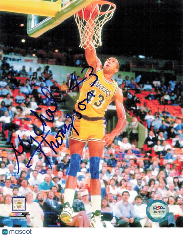 Mychal Thompson Signed 8x10 Photo PSA Los Angeles Lakers