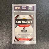 2018-19 Panini Prizm Emergence #24 ANFERNEE SIMONS Signed Card AUTO PSA Slabbed RC Blazers