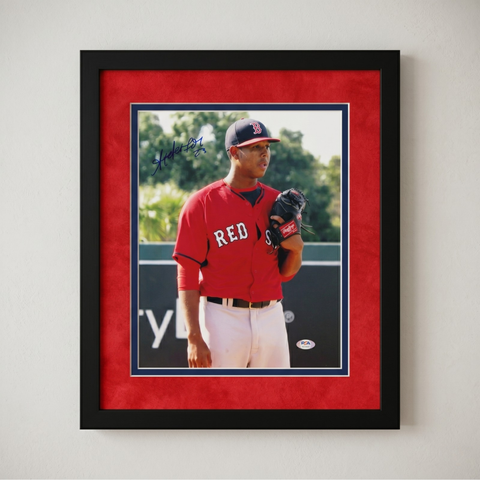 Anderson Espinoza Boston Red Sox Signed 11x14 Custom Framed Photo PSA