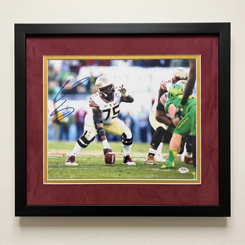 Cameron Erving Signed Florida State Seminoles 11x14 Custom Framed Photo PSA