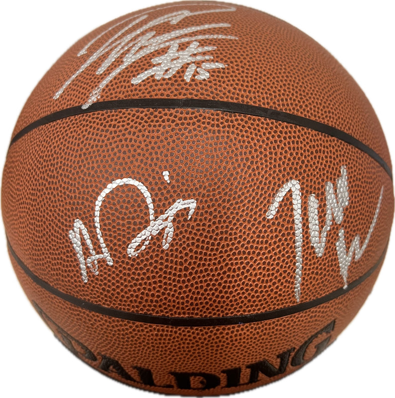 John Wall Anthony Davis Demarcus Cousins Signed Basketball PSA/DNA Autographed Kentucky