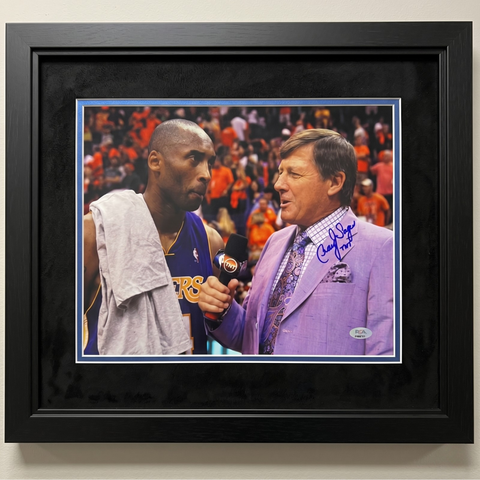 Craig Sager Signed Basketball 11x14 Custom Framed Photo PSA