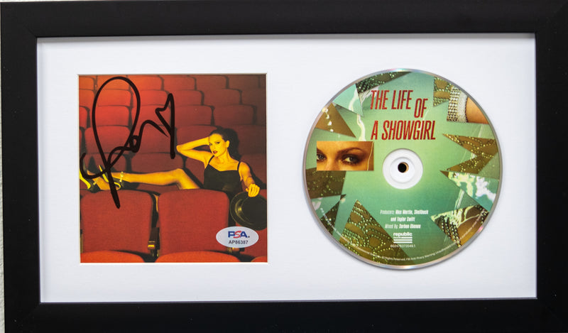 Taylor Swift Signed CD Cover Framed PSA/DNA The Life of a Showgirl