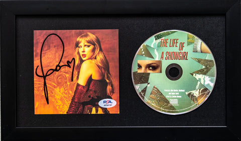 Taylor Swift Signed CD Cover Framed PSA/DNA The Life of a Showgirl