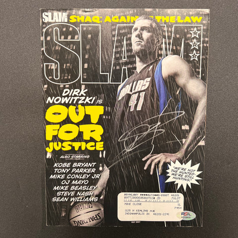 Dirk Nowitzki Signed SLAM Magazine PSA/DNA Dallas Mavericks