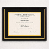 DIY Diploma Framing Kit – Frame, Plexiglass & School Color Mats